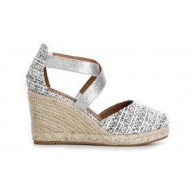 Cafe Noir SCARPE APERTE IN TESSUTO CON ELASTICO INCROCIATO - C1HF9003