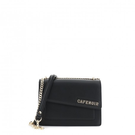 Cafe Noir BORSA CON PATTINA ASIMMETRICA CON APPLICAZIONE DI LETTERING, TRACOLLA CON CATENA - C3YC0816