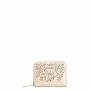 Cafe Noir ZIP ROUND PICCOLO CON TRAFORO A LASER EAPPLICAZIONE DI RIVETTI, LETTERING - C4AD0802