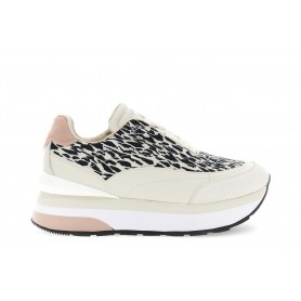 Cafe Noir RUNNING IN NYLON STAMPA ANIMALIER E PELLE - C1DL9002