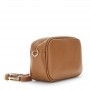 Cafe Noir CAMERA BAG IN PELLE MARTELLATA, TRACOLLA CON MOSCHETTONI E NAPPINA - C3XH0031