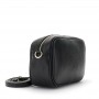 Cafe Noir CAMERA BAG IN PELLE MARTELLATA, TRACOLLA CON MOSCHETTONI E NAPPINA - C3XH0031
