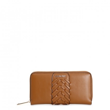Cafe Noir PORTAFOGLIO ZIP ROUND CON PASSANTE CON DETTAGLIO INFILATURA IN TONO - C4AM0816