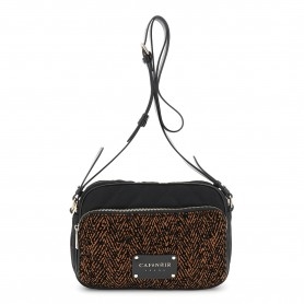 Cafe Noir CAMERA BAG TRAPUNTATA IN NYLON CON STAMPA FLOCCATO - C3JB0018