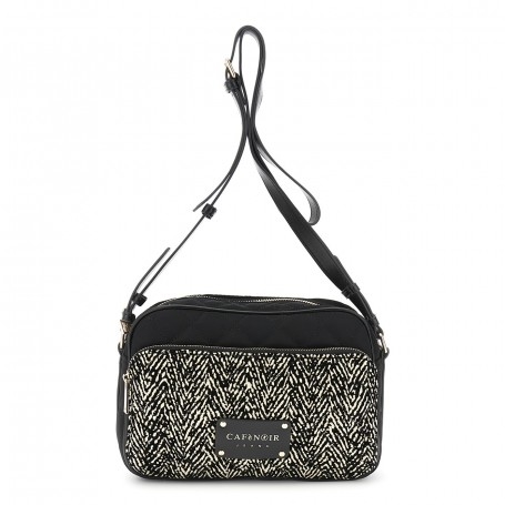 Cafe Noir CAMERA BAG TRAPUNTATA IN NYLON CON STAMPA FLOCCATO - C3JB0018