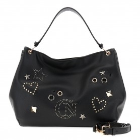 Cafe Noir BORSA A SPALLA IN SINTETICO EFFETTO PELLE CON RIVETTI E BORCHIE - C3ND0911