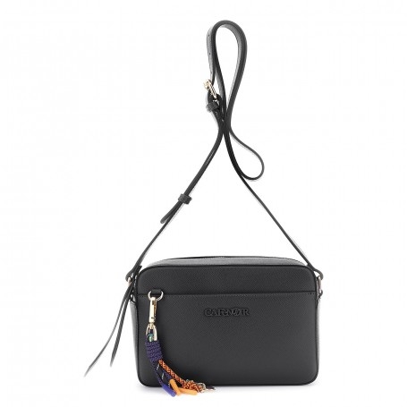 Cafe Noir CAMERA BAG IN SINTETICO EFFETTO PELLE SAFFIANO CON CHARMS MULTICOLOR - C3WA0903