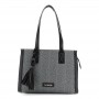 Cafe Noir BORSA IN TESSUTO TWEED, CHARM CON NAPPINA E LETTERING IN METALLO - C3YD0907