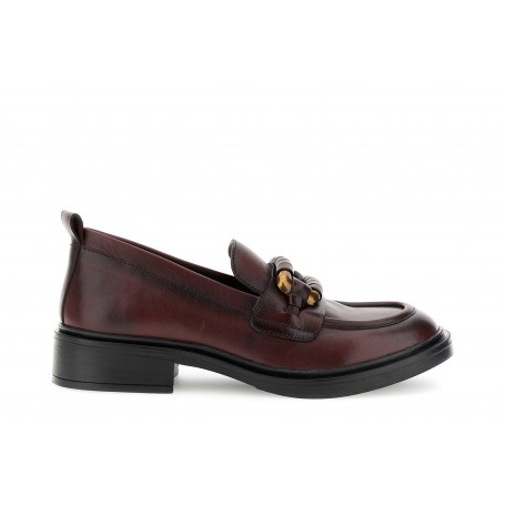 Cafe Noir MOCASSINO IN PELLE CON ACCESSORIO FASCIATO - C1GE1005