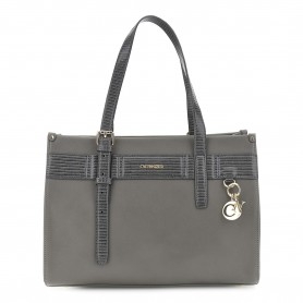 Cafe Noir SHOPPING IN MATERIALE SINTETICO CON APPLICAZIONE DI TEJUS, LETTERING E CHARM IN - C3WD0705