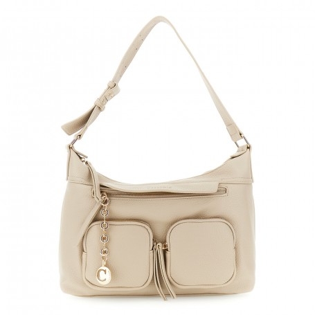 Cafe Noir SACCA CON TASCHE IN MATERIALE EFFETTO DOLLARO CON CHARM IN METALLO - C3NF0718