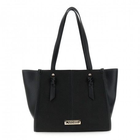Cafe Noir TOTE  IN MATERIALE GRANOSO ED EFFETTO SUEDE SUL QUADRANTE DAVANTI, ATTACCO MANIC - C3YA0701