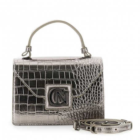 Cafe Noir MINIBAGS CON PATTINA IN MATERIALE STAMPACOCCO METALLIZZATO, LOGO CN IN METALLO, - C3YE0713