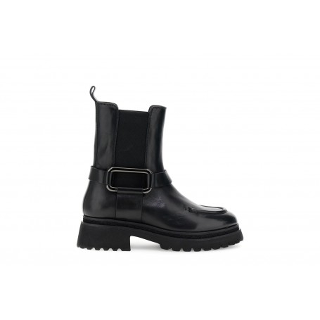 Cafe Noir TRONCHETTO IN PELLE CON ELASTICO E ACCESSORIO IN METALLO - C1FD1002