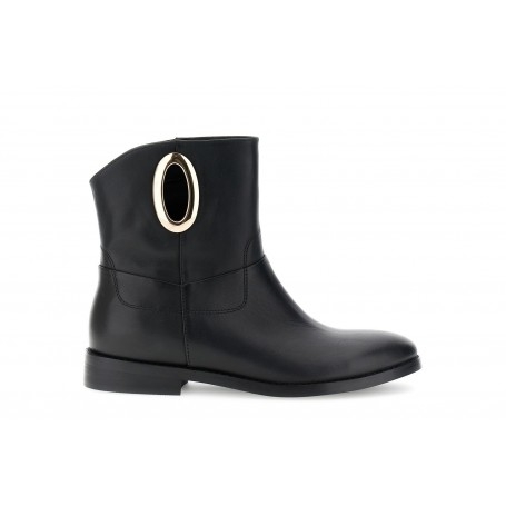 Cafe Noir TRONCHETTO IN PELLE CON ACCESSORIO OVALE - C1FB1500