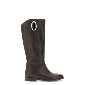 Cafe Noir STIVALE IN PELLE CON ACCESSORIO OVALE - C1FB1501