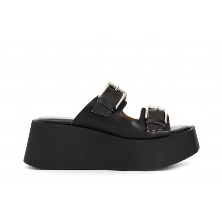 Cafe Noir CIABATTA 2 FIBBIE IN PELLE - C1XL1910