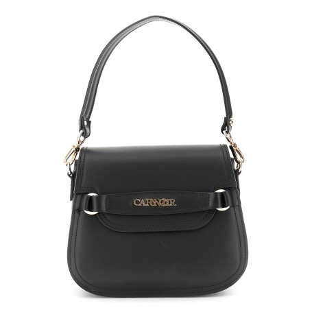 Cafe Noir PATTINA IN PELLE CON TRACOLLA CORTA, PASSANTE CON LETTERING - C3OP1019
