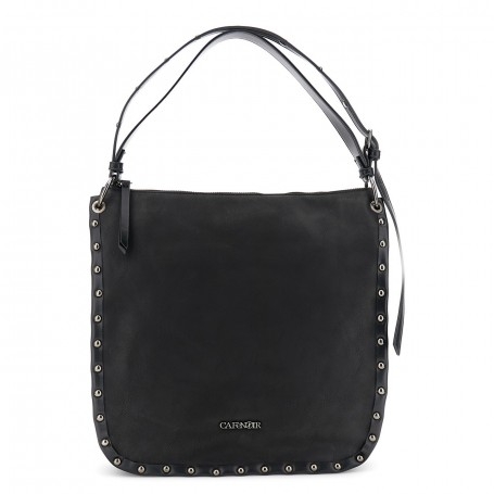 Cafe Noir SACCA MORBIDA IN SINTETICO EFFETTO PELLE NUVOLATO CON BORDATURA E RIVETTI - C3NA0902