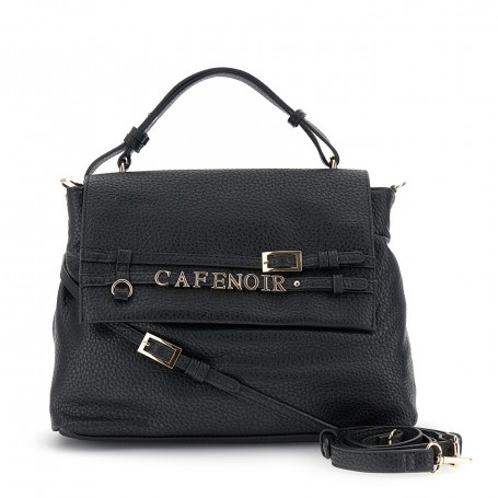 Cafe Noir BORSA A MANO IN SINTETICO EFFETTO PELLECON GRANA, LETTERING E FIBBIETTE - C3NC0909
