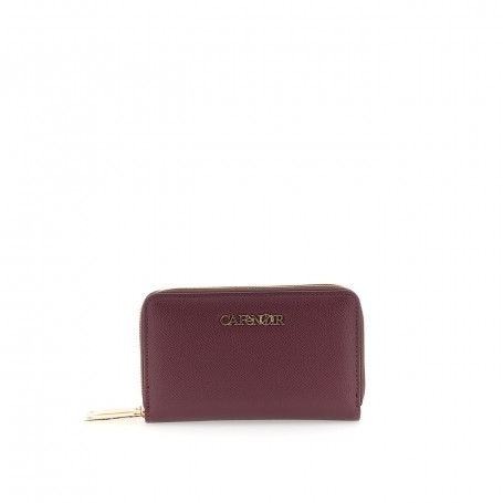Cafe Noir PORTAFOGLIO IN SINTETICO EFFETTO SAFFIANO DOPPIA ZIP CON LETTERING - C4AB0901