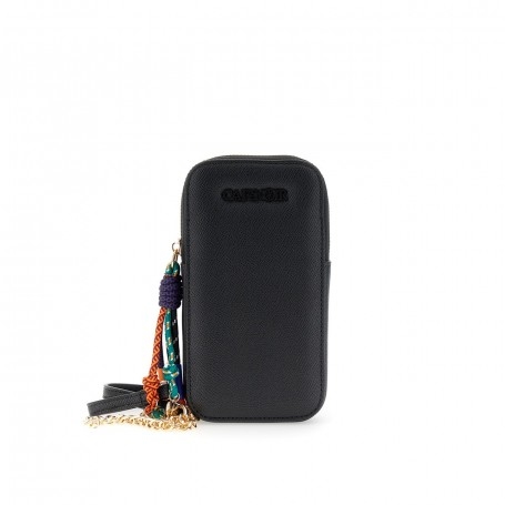 Cafe Noir PORTACELLULARE IN SINTETICO EFFETTO SAFFIANO CON LOGO E CHARMS MULTICOLOR - C4AW0919