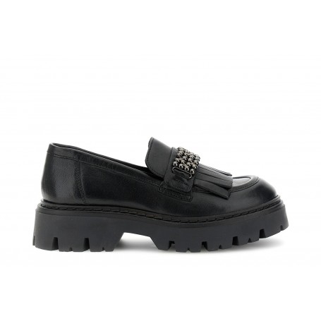 Cafe Noir MOCASSINO CON FRANGE IN PELLE CON ACCESSORIO - C1FC2005