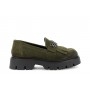Cafe Noir MOCASSINO CON FRANGIA E ACCESSORIO IN PELLE SCAMOSCIATA - C1FC6005