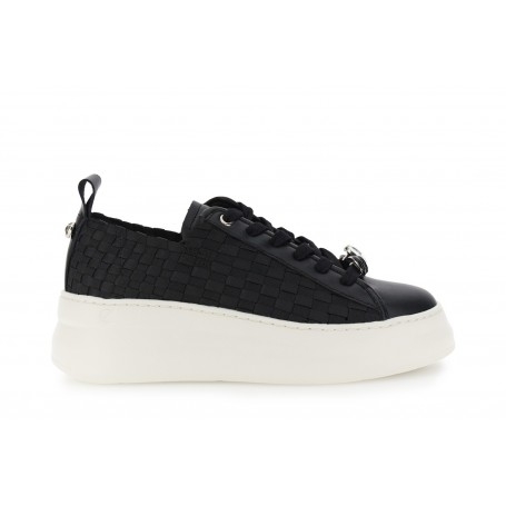 Cafe Noir SNEAKER IN PELLE RIVESTITA E GROSGRAIN INTRECCIATO - C1DS9038