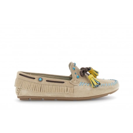 Cafe Noir MOCASSINO IN PELLE SCAMOSCIATA CON NAPPINE - C1EF6002