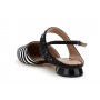 Cafe Noir BALLERINA IN CAMOSCIO E MICROFIBRA CON STAMPA ZEBRATA E MULTISTRASS - C1EG5005
