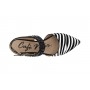 Cafe Noir BALLERINA IN CAMOSCIO E MICROFIBRA CON STAMPA ZEBRATA E MULTISTRASS - C1EG5005