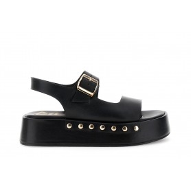 Cafe Noir SANDALO FRATE IN NAPPA CON RIPORTO BORCHIE SU ZEPPA - C1GD4006