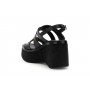 Cafe Noir SANDALO IN PELLE INCROCIO FIBBIA SU ZEPPA - C1GE1023