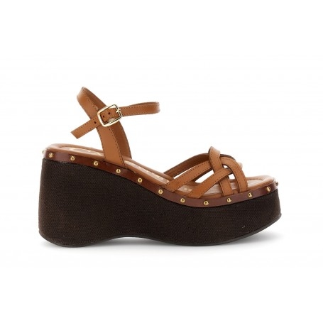 Cafe Noir SANDALO GILDA IN PELLE CON ZEPPA - C1GE1026