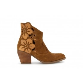 Cafe Noir TRONCHETTO IN PELLE SCAMOSCIATA TRAFORATO CON FIORI - C1HB6112