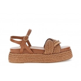 Cafe Noir SANDALO GILDA IN SINTETICO INTRECCIATO E ZEPPA - C1HH9016