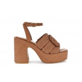 Cafe Noir SANDALO IN SINTETICO EFFETTO PELLE INTRECCIATA CON FIBBIA - C1NC9303