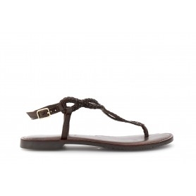 Cafe Noir SANDALO INFRADITO IN PELLE CON RICAMO ATRECCIA - C1XB1703