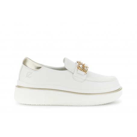 Cafe Noir MOCASSINO IN PELLE RIVESTITA CON ACCESSORIO GIOIELLO - C1XD1012