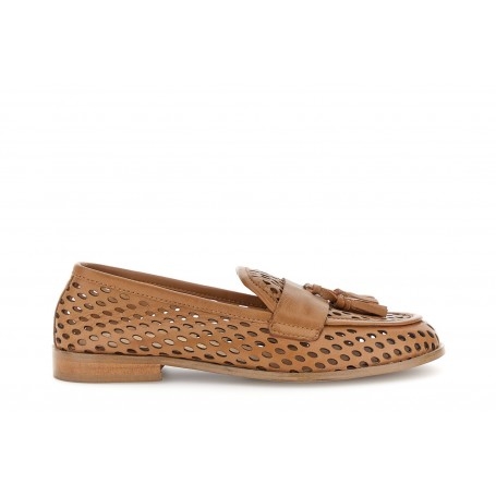 Cafe Noir MOCASSINO TRAFORATO IN PELLE CON NAPPINE - C1XM1037