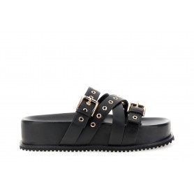 Cafe Noir CIABATTA IN PELLE MULTILISTINI CON BORCHIE - C1XM1360