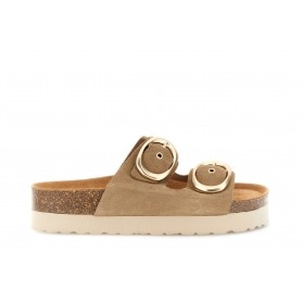 Cafe Noir CIABATTA IN PELLE SCAMOSCIATA CON FIBBIE - C1XP6323