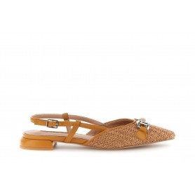 Cafe Noir BALLERINA IN TESSUTO EFFETTO RAFFIA CONLACCIO - C1XV9957