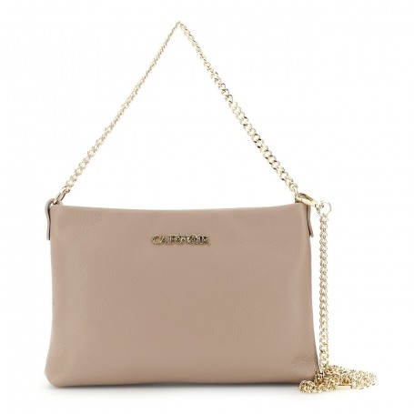 Cafe Noir POCHETTE IN PELLE DOLLARO, TRACOLLA CONMOSCHETTONI E   MANICO IN CATENA - C3XH0042