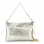 Cafe Noir POCHETTE IN PELLE LAMINATA, TRACOLLA CON MOSCHETTONI E   MANICO IN CATENA - C3XH0043
