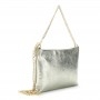 Cafe Noir POCHETTE IN PELLE LAMINATA, TRACOLLA CON MOSCHETTONI E   MANICO IN CATENA - C3XH0043