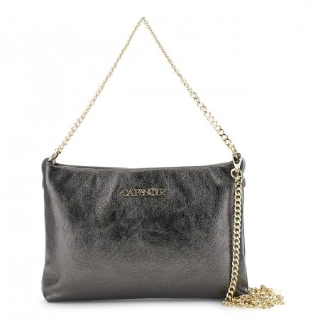Cafe Noir POCHETTE IN PELLE LAMINATA, TRACOLLA CON MOSCHETTONI E   MANICO IN CATENA - C3XH0043