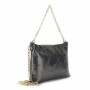Cafe Noir POCHETTE IN PELLE LAMINATA, TRACOLLA CON MOSCHETTONI E   MANICO IN CATENA - C3XH0043