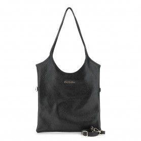 Cafe Noir SHOPPING PIATTA A SPALLA IN PELLE MARTELLATA E TRACOLLA REMOVIBILE - C3XH0049